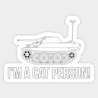 VK 16.02 Leopard im a cat person Sticker